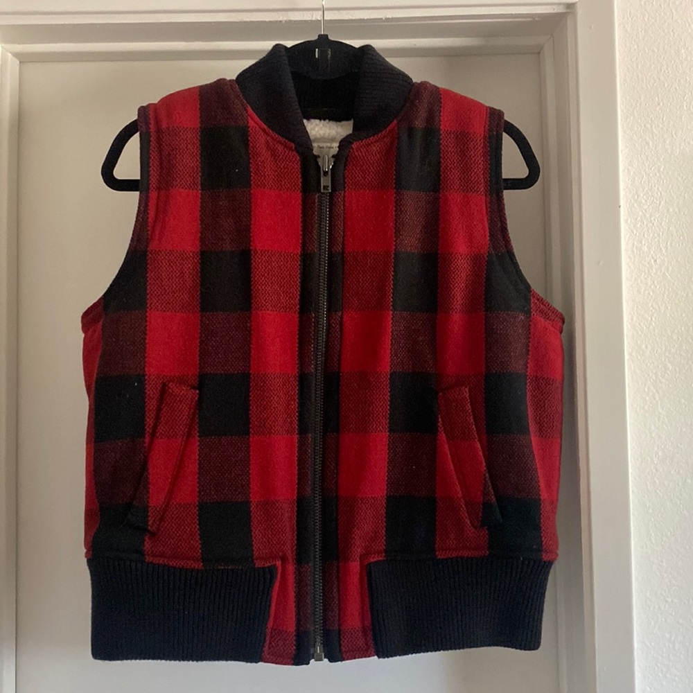 Madewell buffalo check vest. NWT. Size L
